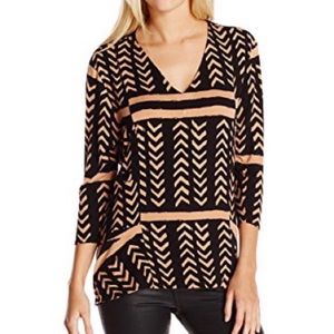Plenty By Tracy Reece Blk/Tan Cocoon Pullover